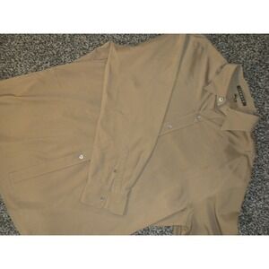 Theory Shirt Mens‎ XL Brown Melson Button Front Long Sleeve Stretch Designer